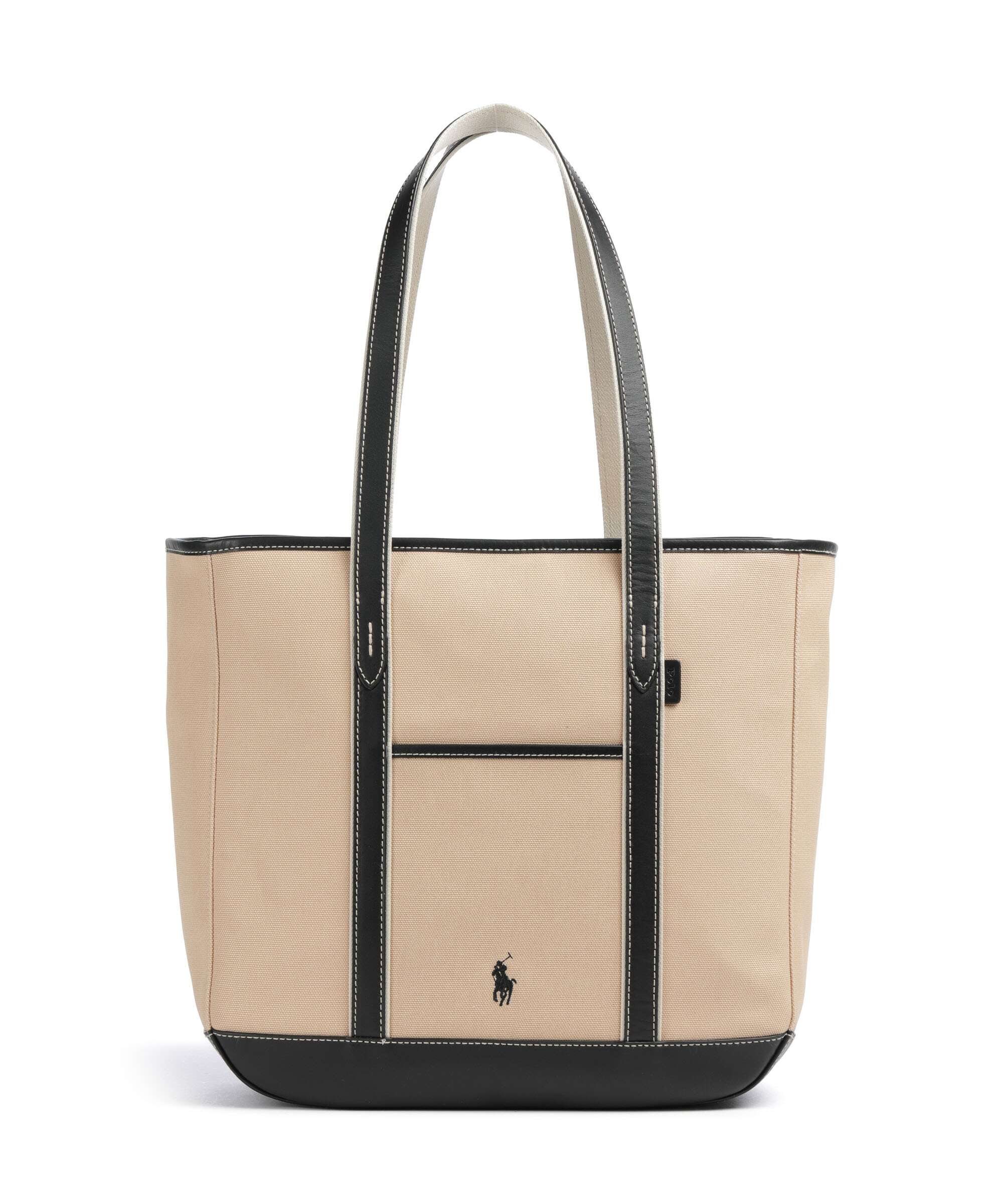 Polo Ralph Lauren Canvas Medium Tote bag porcelain/black