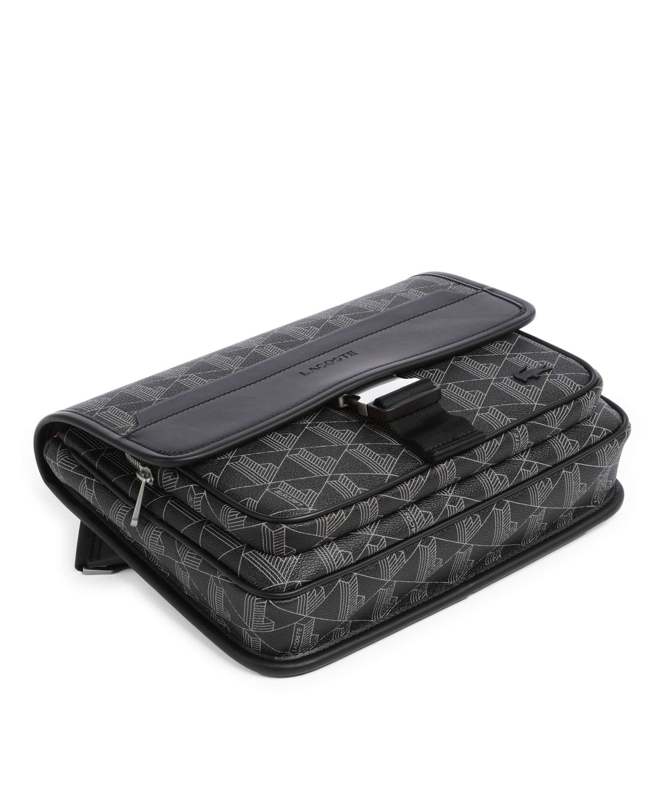 Lacoste The Blend Messenger bag monogram noir/gris