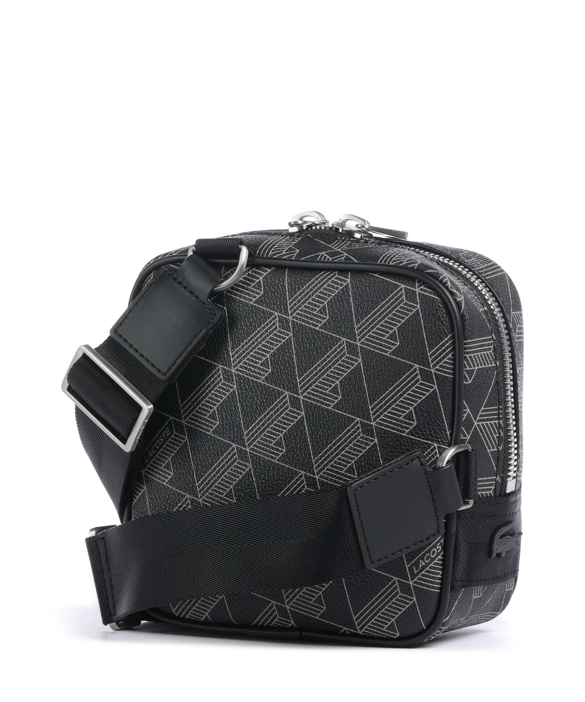 Lacoste The Blend Crossbody bag monogram noir/gris