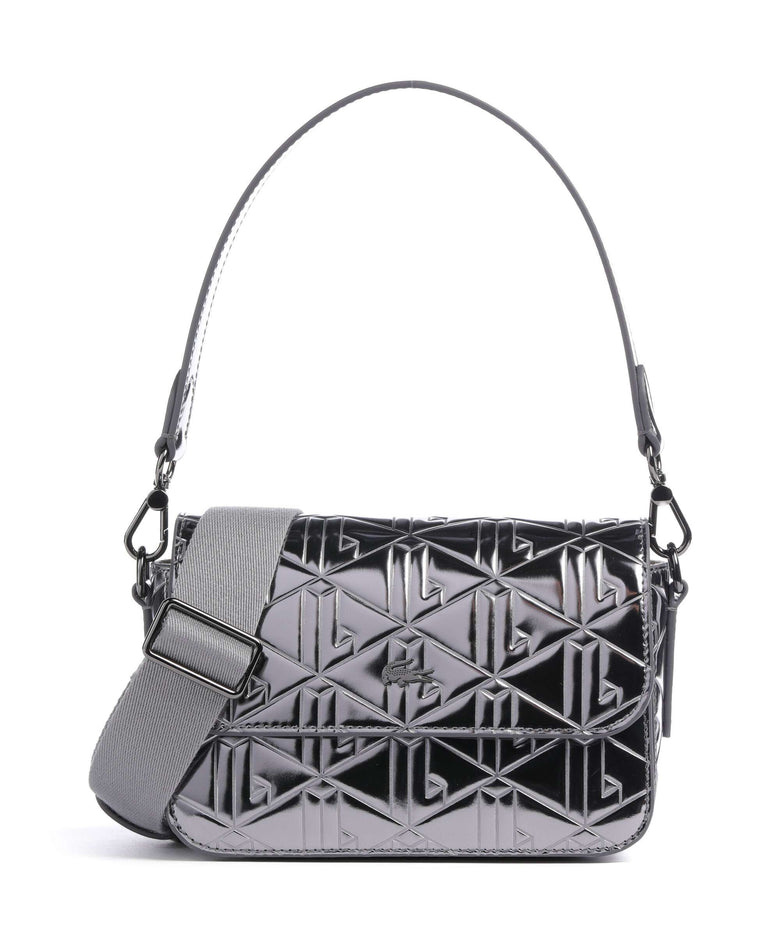 Lacoste Holiday Shoulder bag shiny dark silver