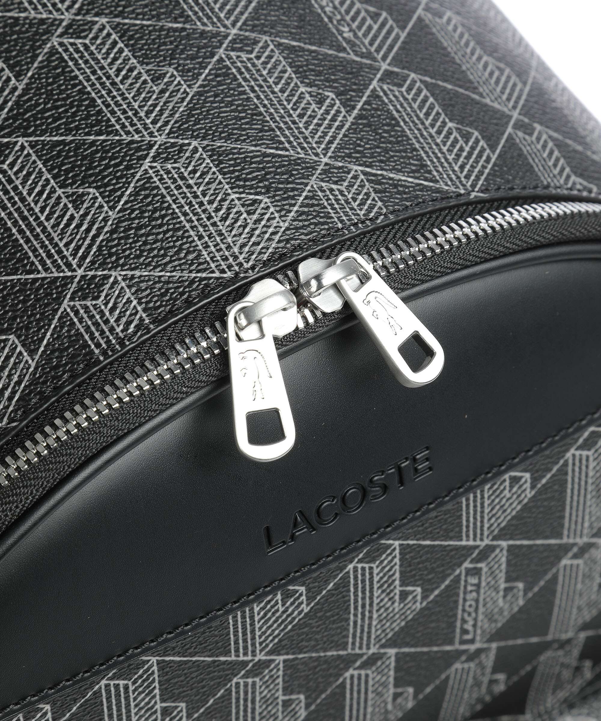 Lacoste The Blend Backpack allover monogram noir gris