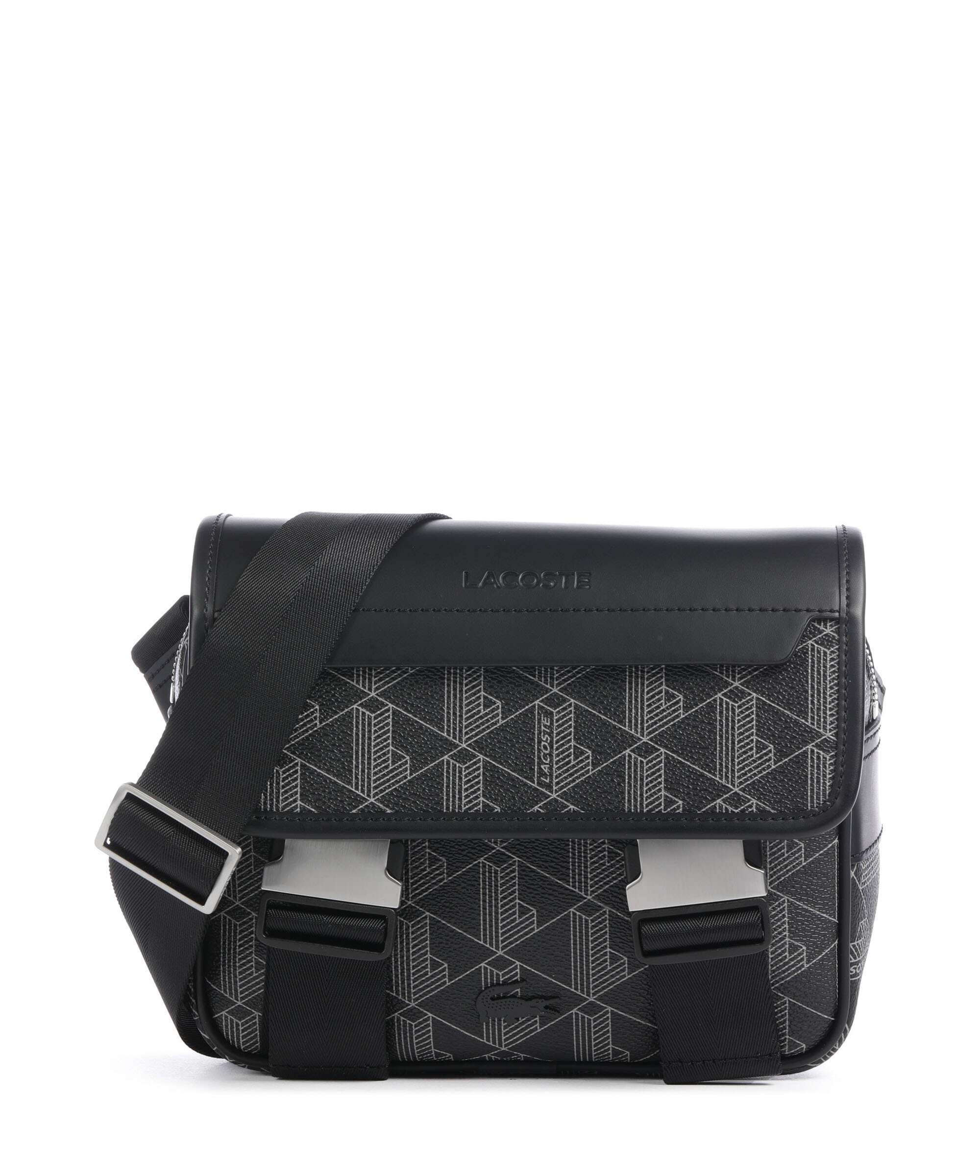 Lacoste The Blend Crossbody bag monogram noir/gris