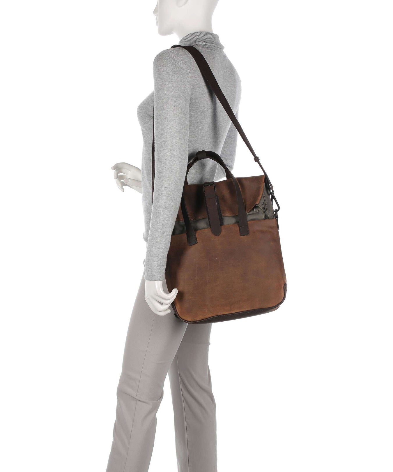 Harold's Twister Rolltop backpack natur