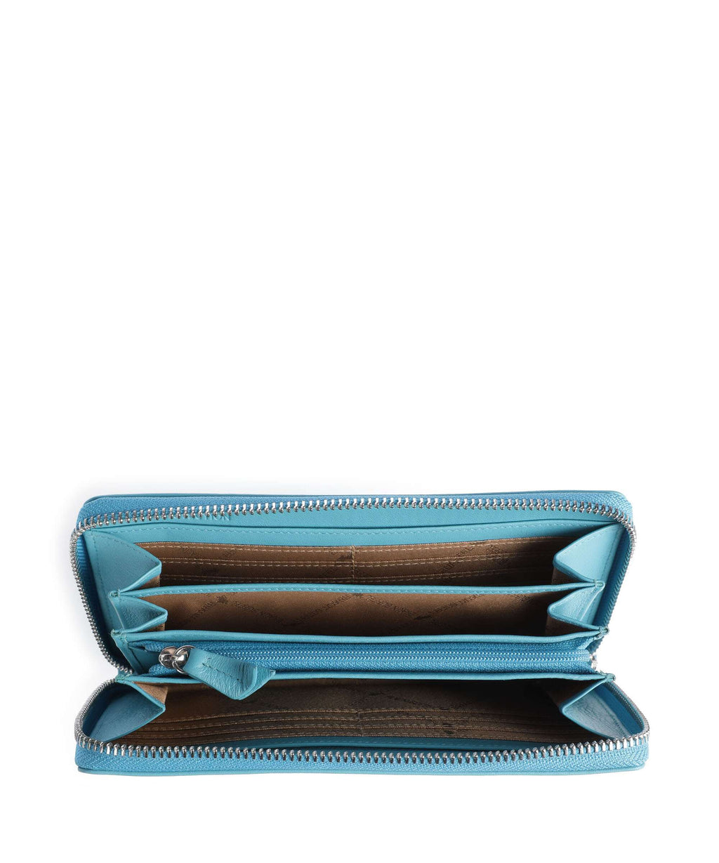Braun Büffel Joy Wallet türkis