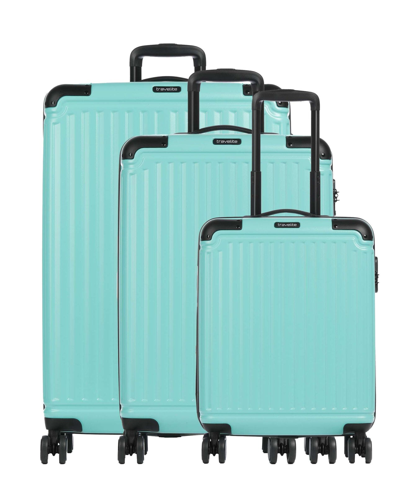 Travelite Cruise Suitcase set (4 wheels) light aqua