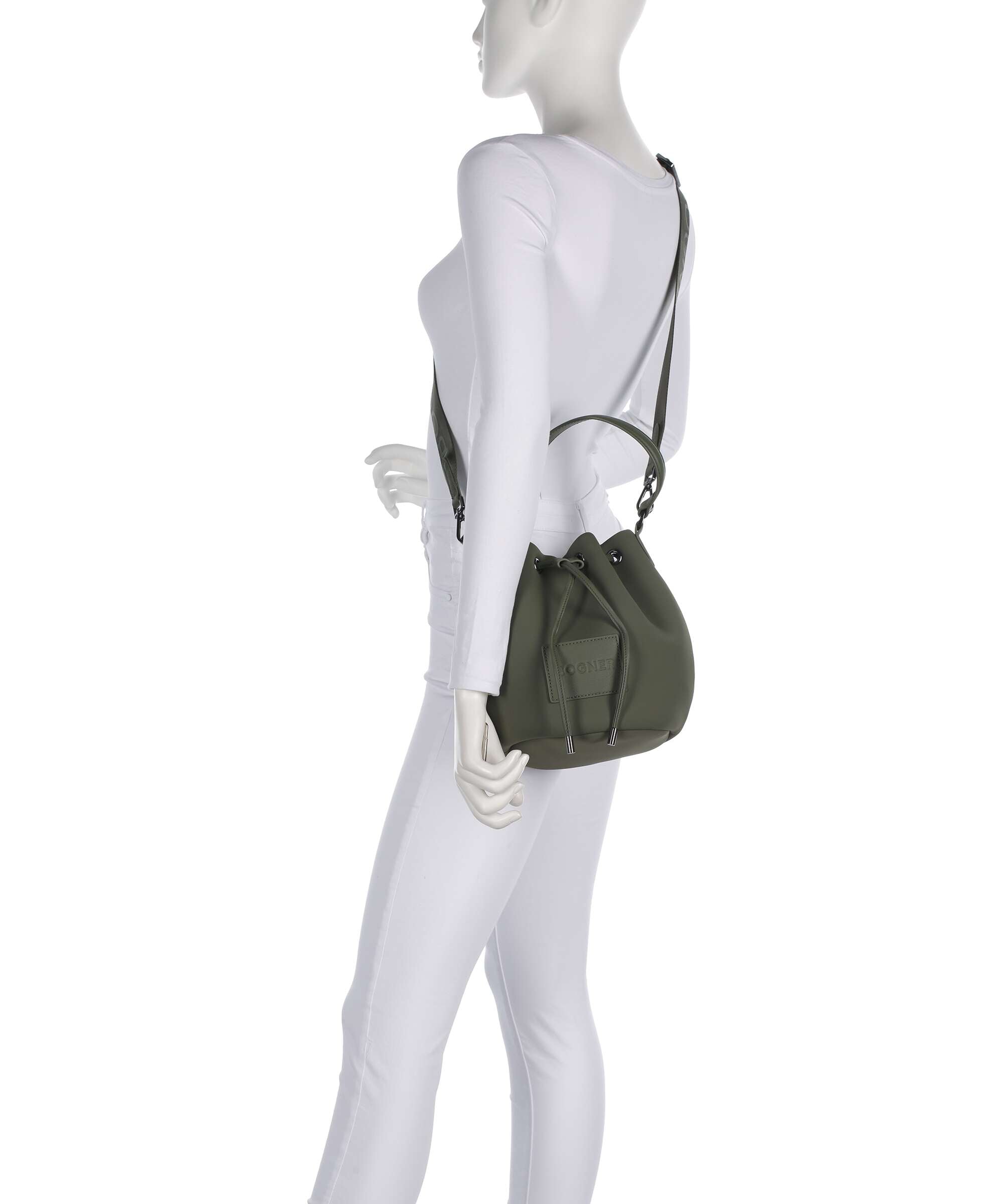 Bogner Alvier Ines Bucket bag dark olive