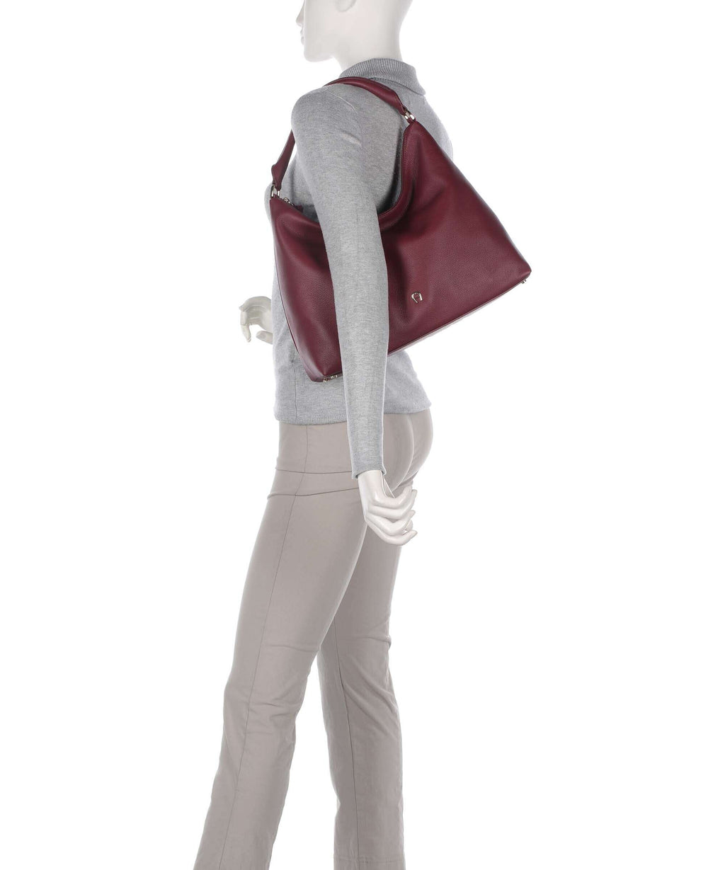 Aigner Zita M Hobo bag burgundy