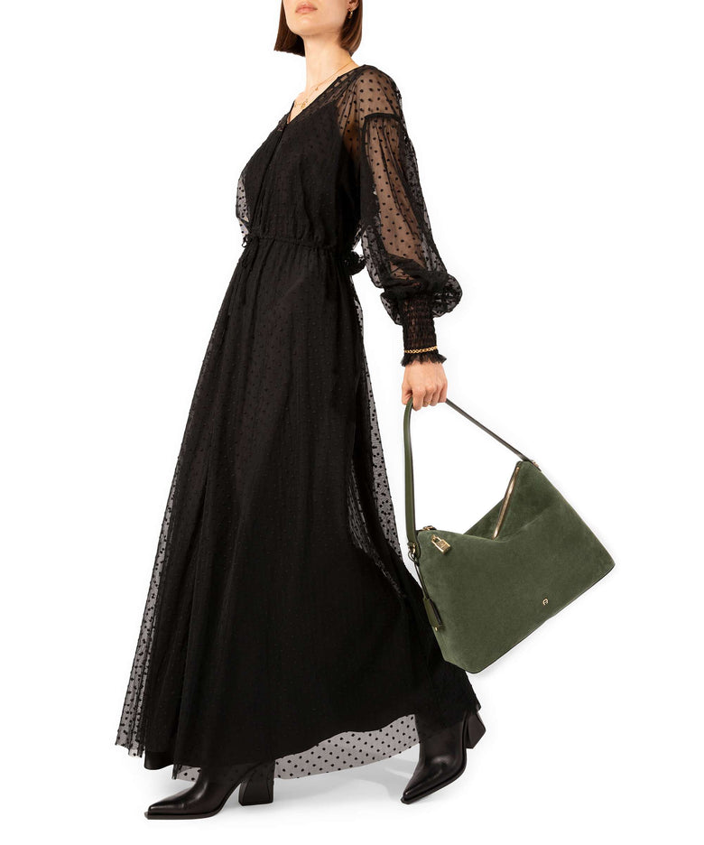 Aigner Delia L Hobo bag dark olive