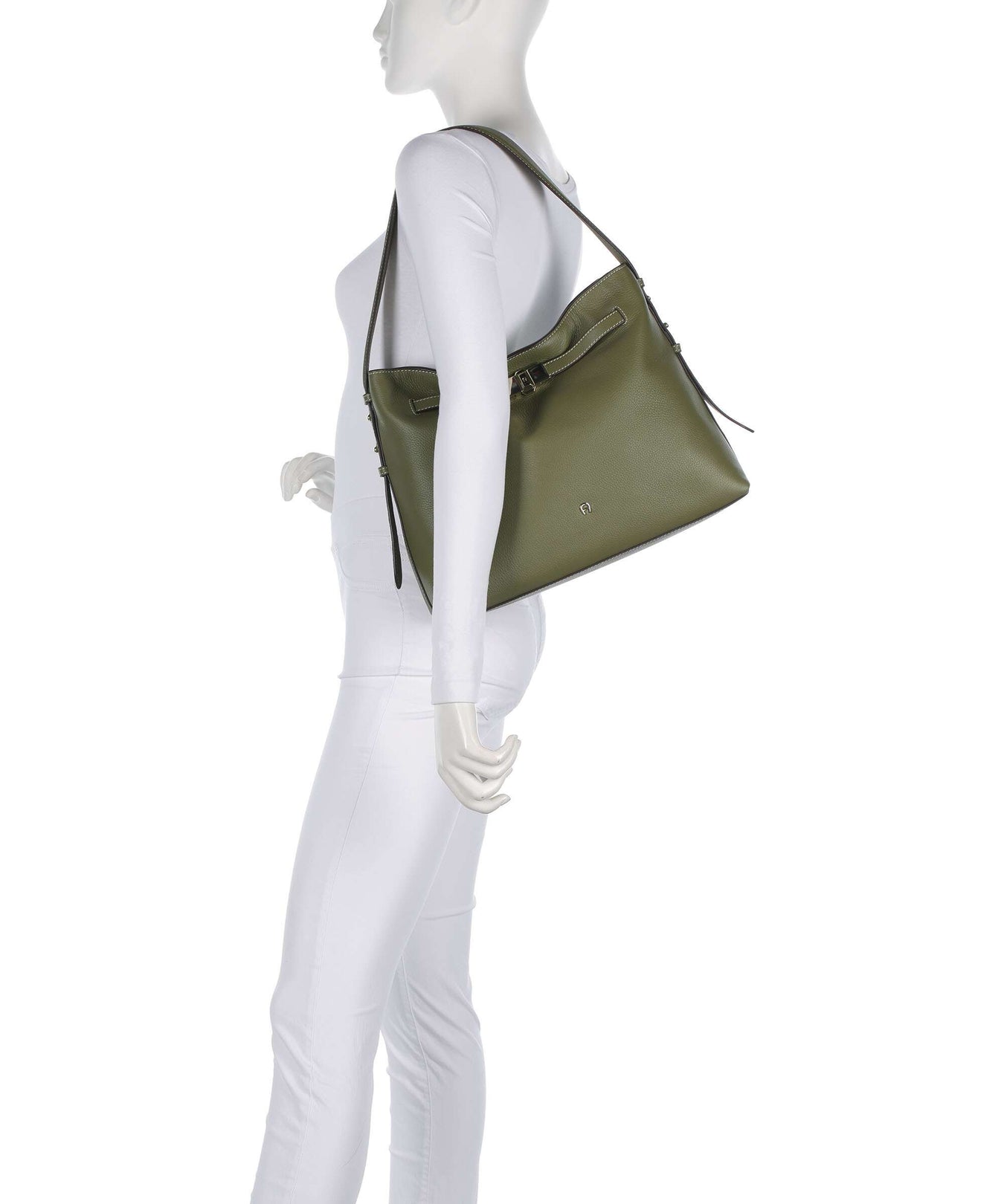 Aigner Farah M Hobo bag moss green