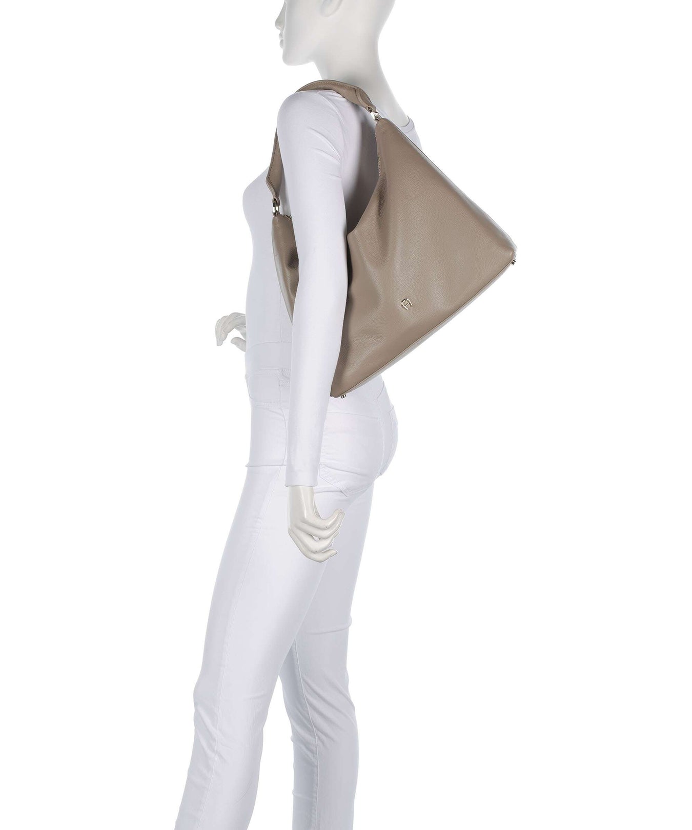 Aigner Zita M Hobo bag taupe