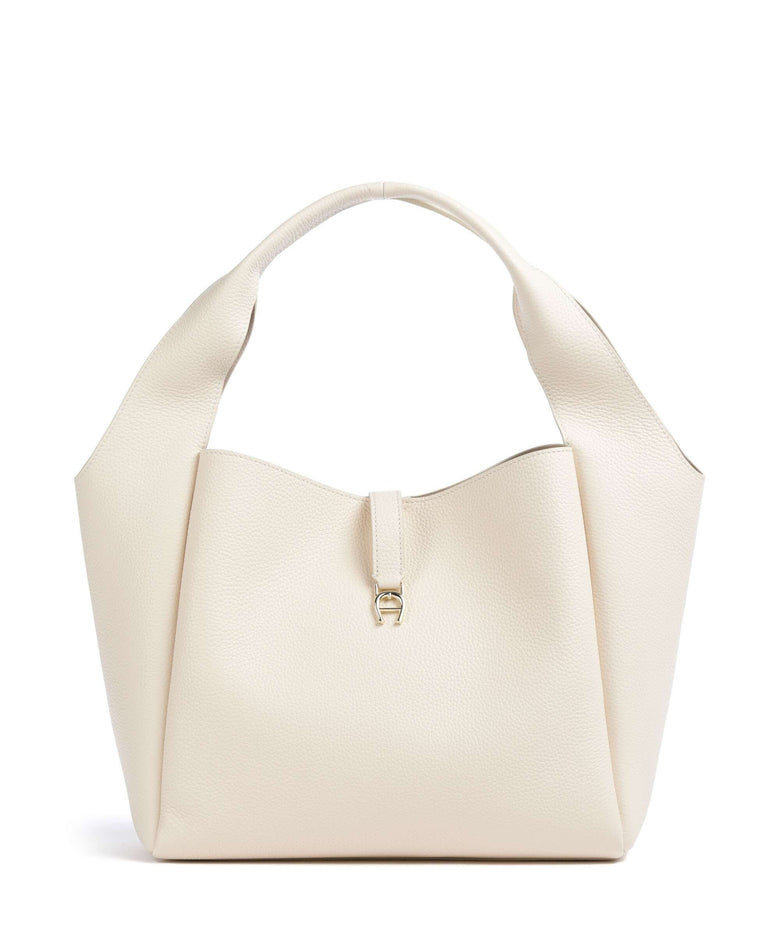Aigner Zaira M Hobo bag macadamia white