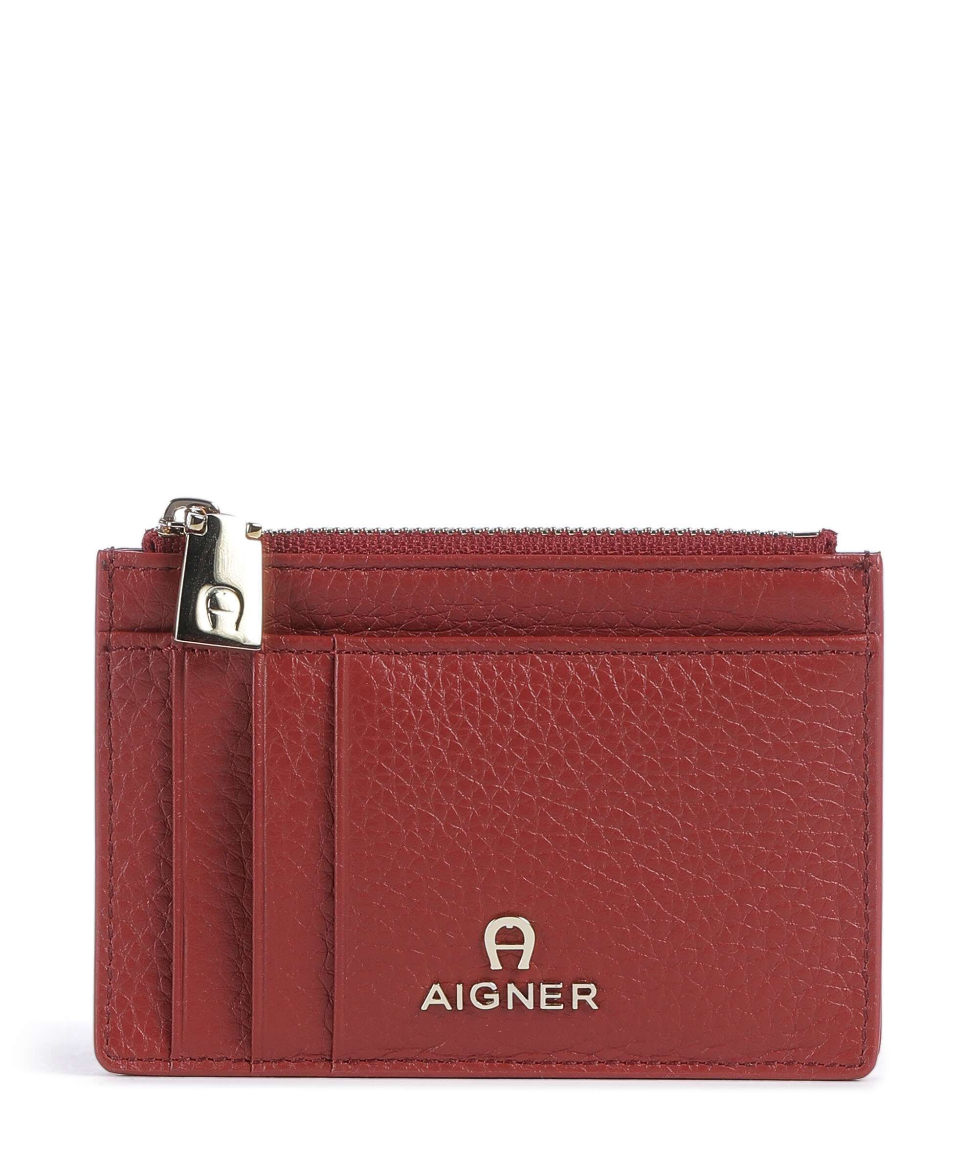 Aigner Fashion Credit card holder burnt red
