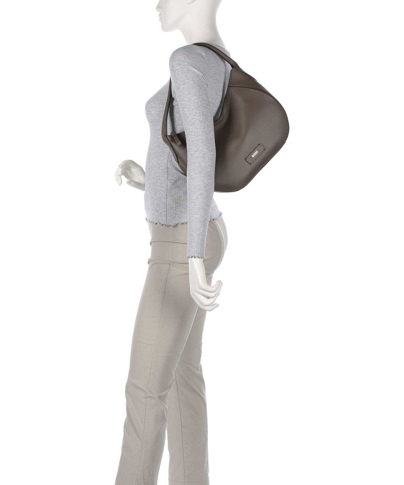 BOSS Lenah Hobo bag medium brown