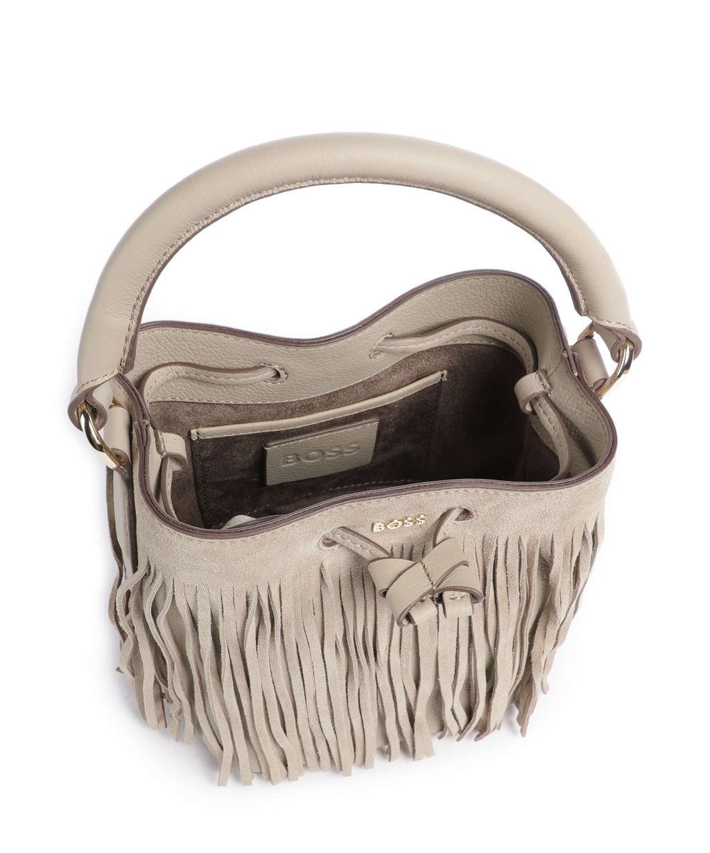 BOSS Lenah Bucket bag light beige