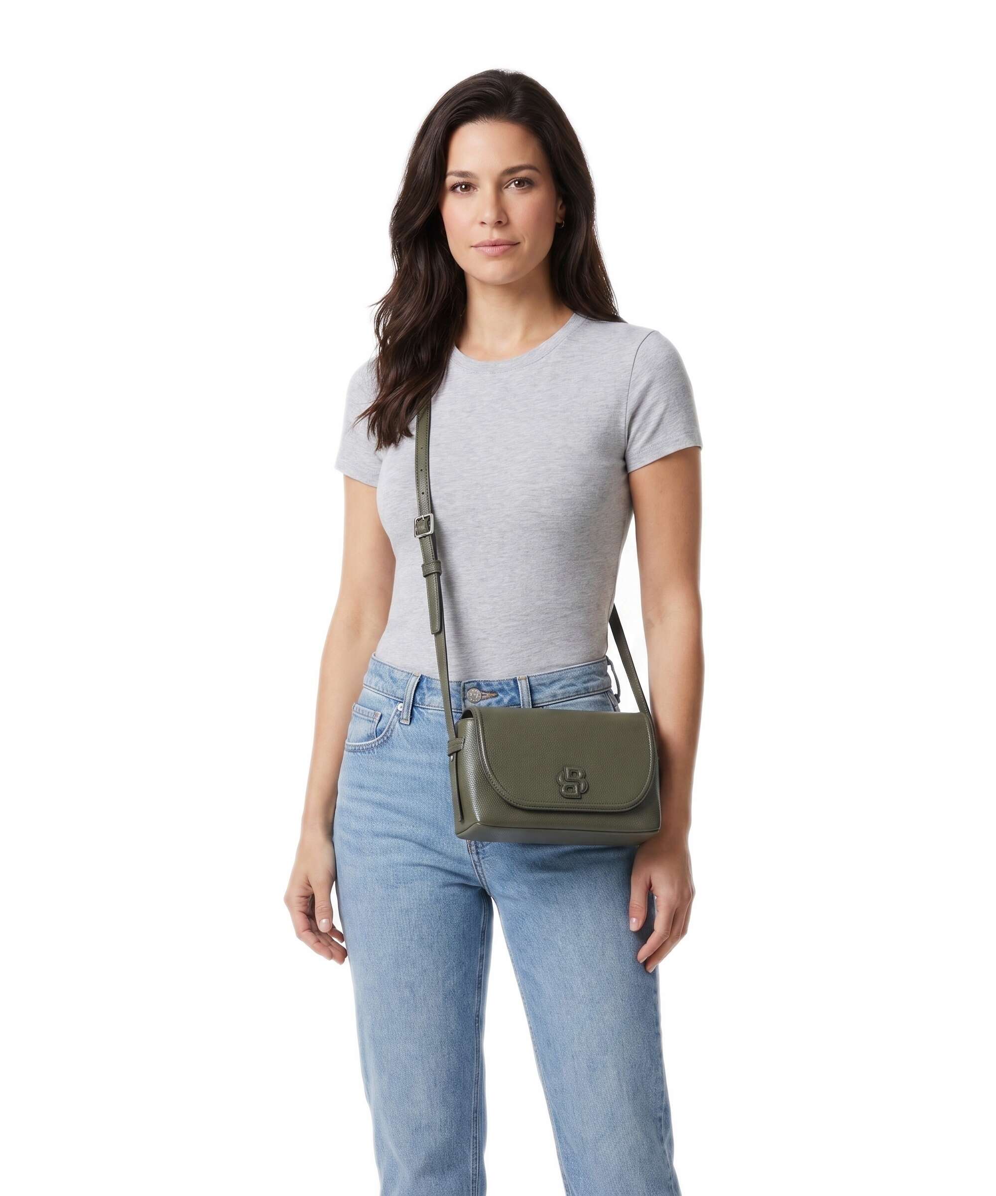 BOSS Anett Crossbody bag dark green