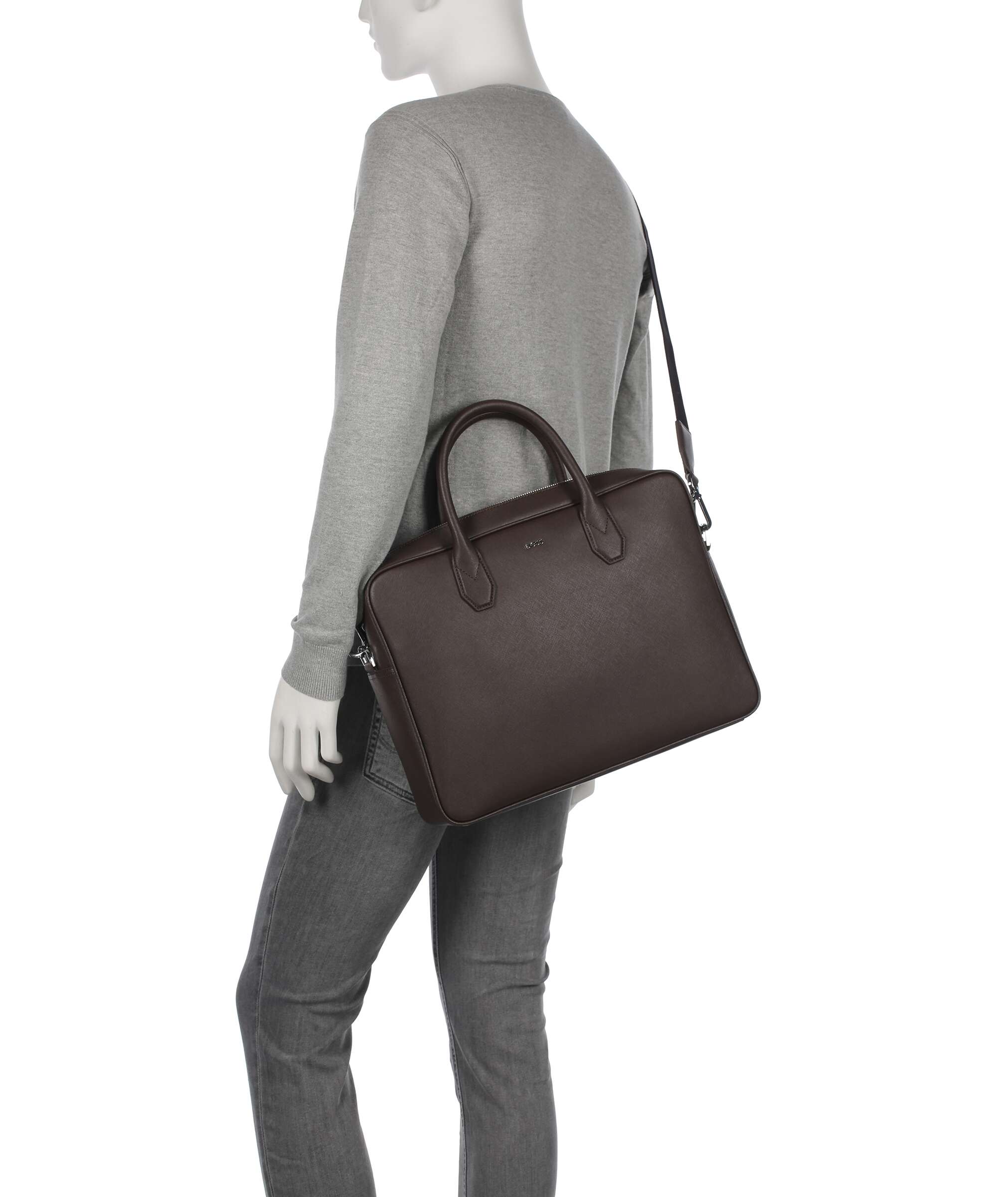 BOSS Northon Briefcase dark brown
