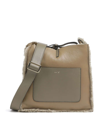 Abro Shearling Raquel Olkalaukku siena