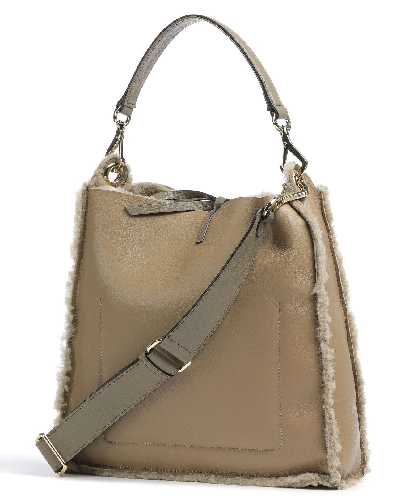 Abro Shearling Raquel Hobo bag siena