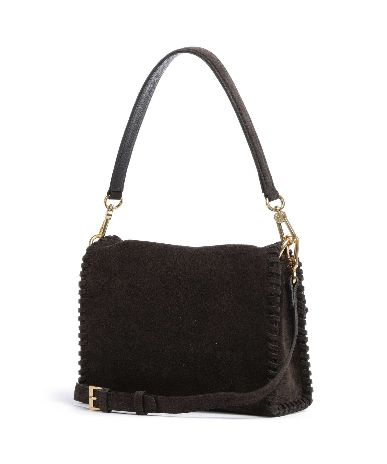 Abro Suede Temi Stitch Shoulder bag brown