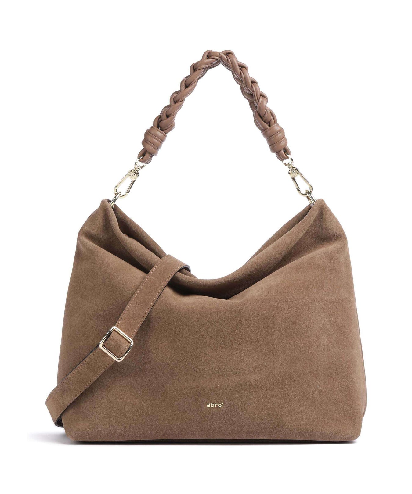 Abro Suede Soley Hobo bag camel