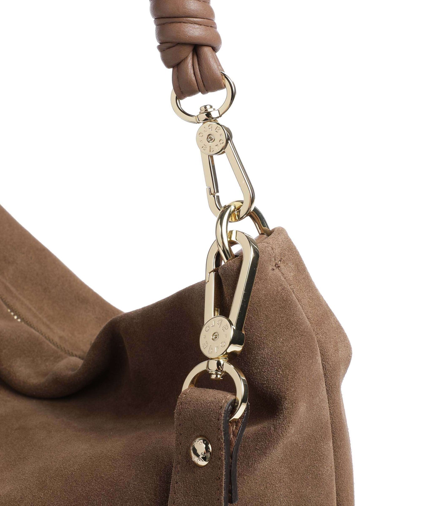 Abro Suede Soley Hobo bag camel