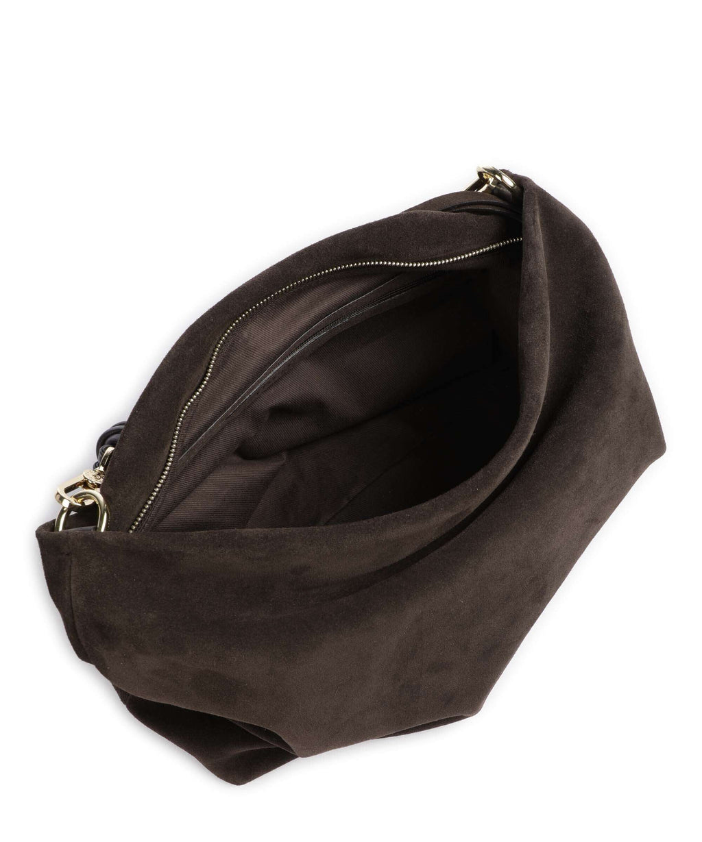 Abro Suede Soley Hobo bag brown