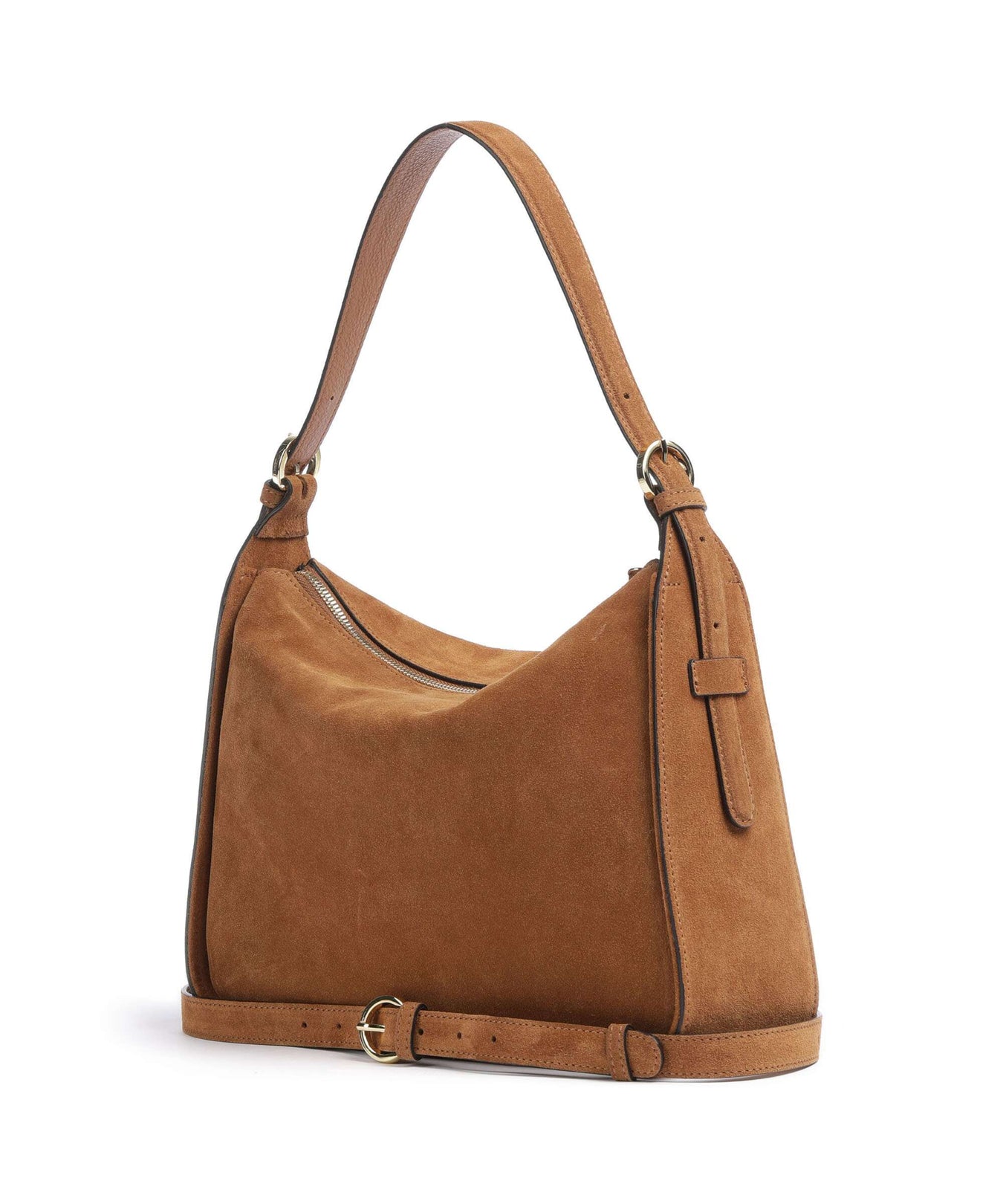 Abro Suede Best Friend Hobo bag cuoio