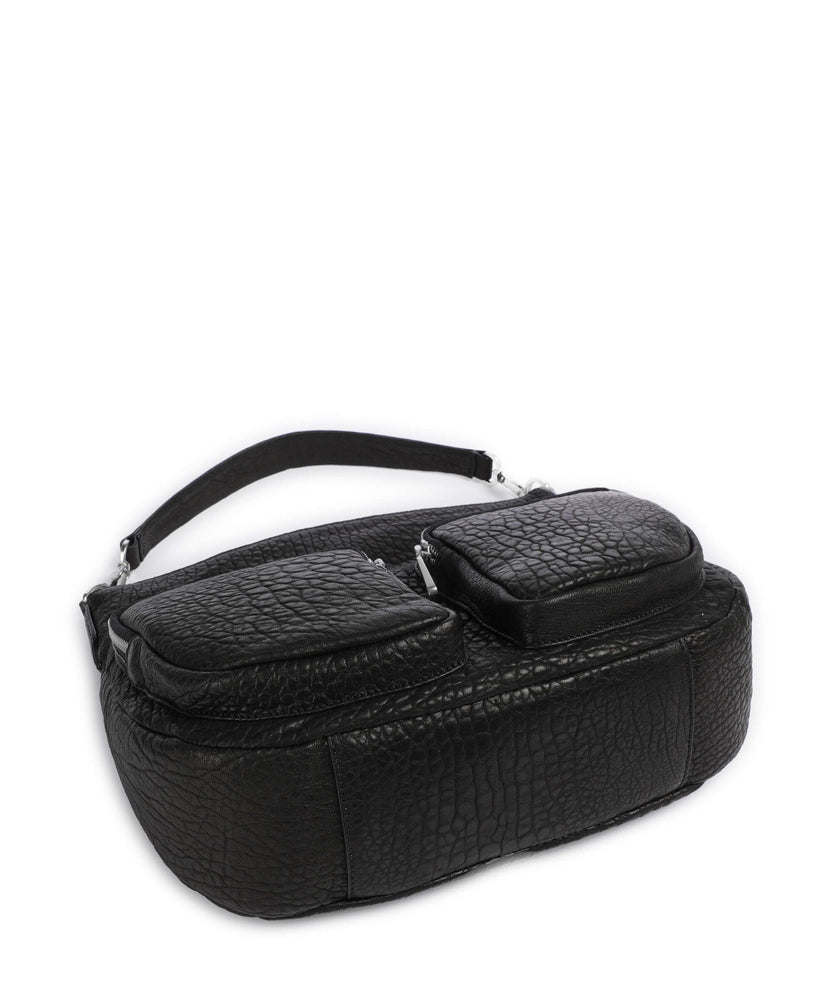 Abro Bubble Cargo Hobo bag black/nickel