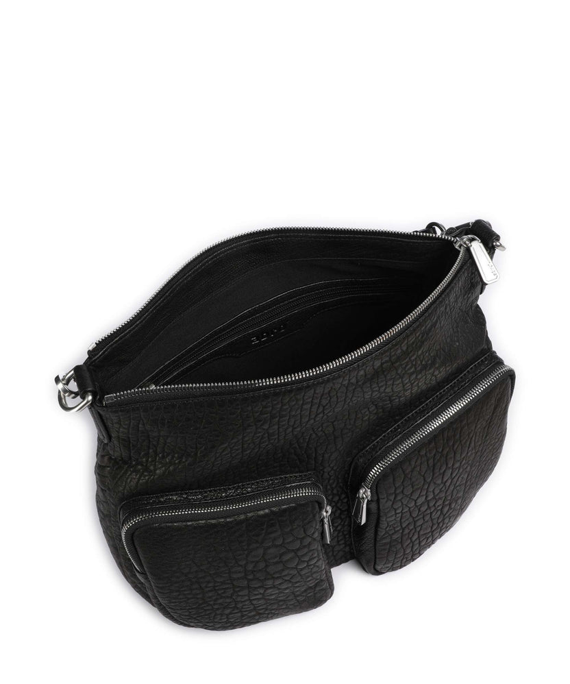 Abro Bubble Cargo Hobo bag black/nickel