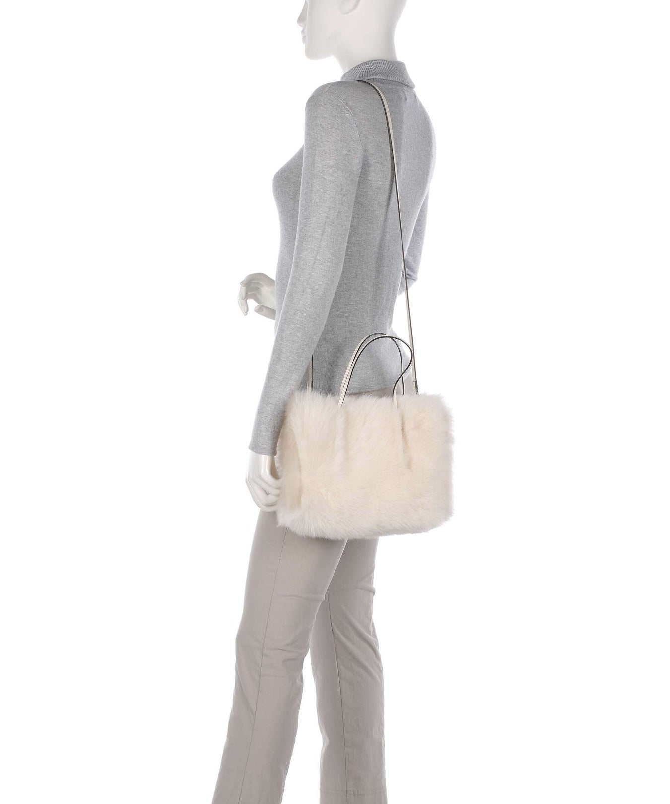 Abro Shearling Noelle Handbag beige