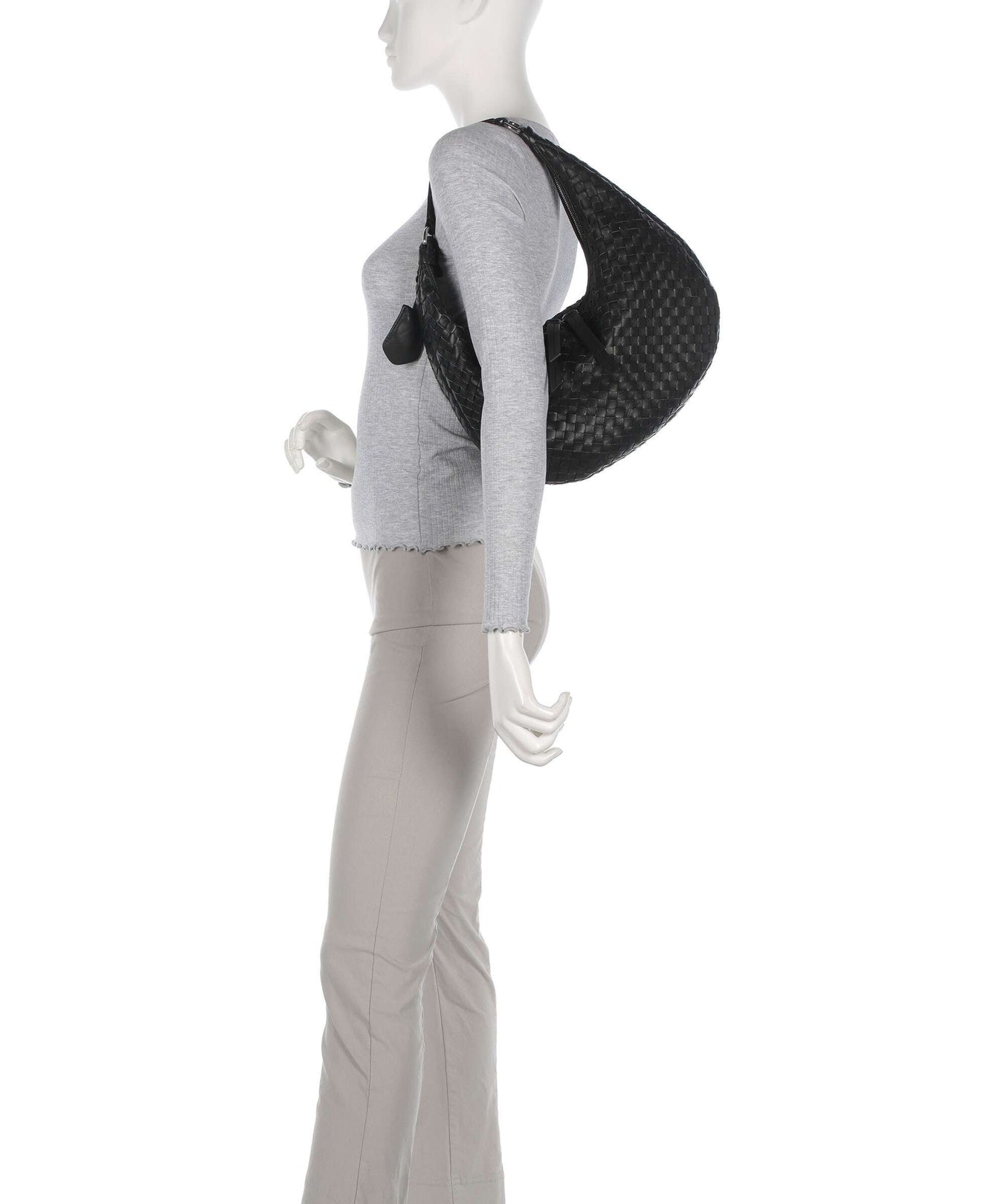 Abro Piuma Nana Hobo bag black/nickel