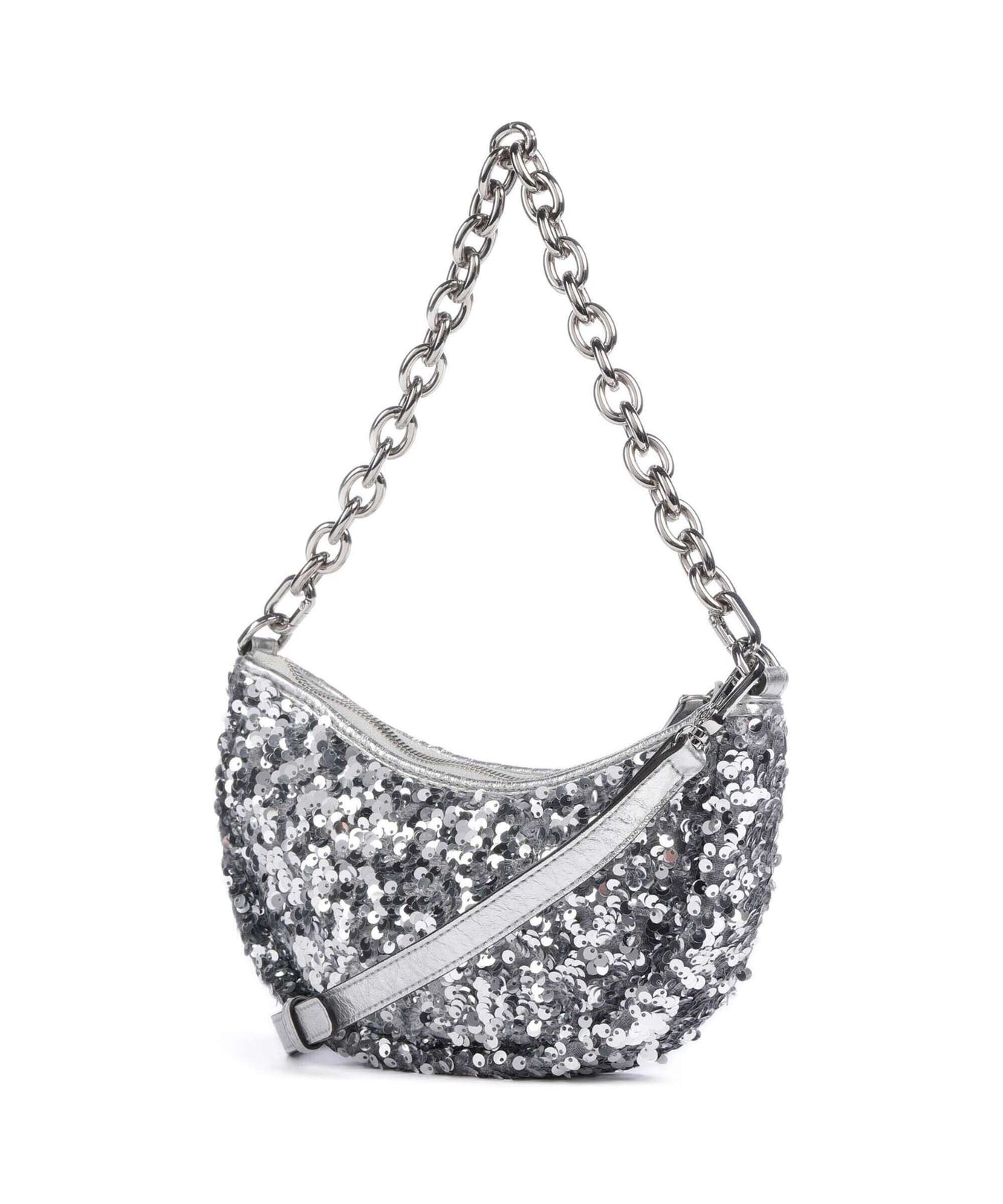 Abro Sequins Moon Shoulder bag silver
