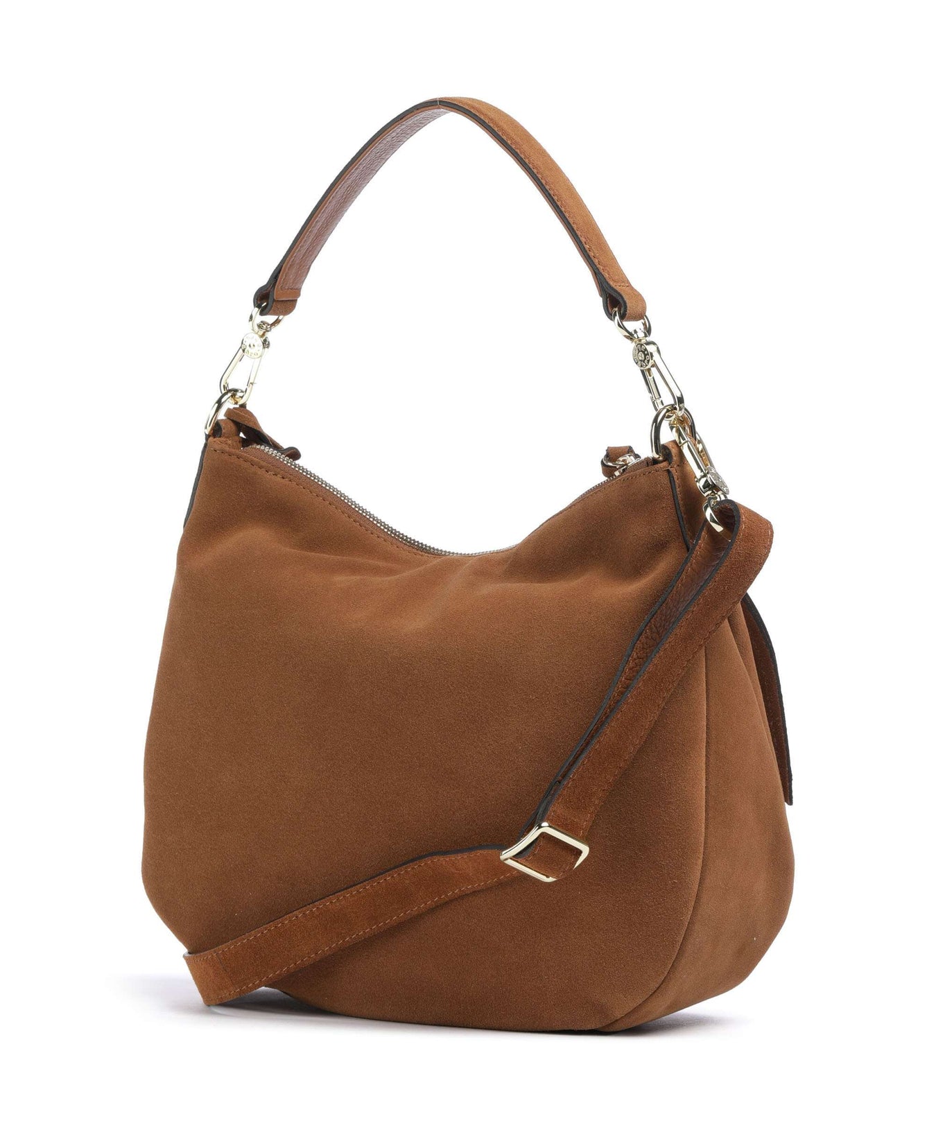 Abro Suede Juna Hobo bag cuoio