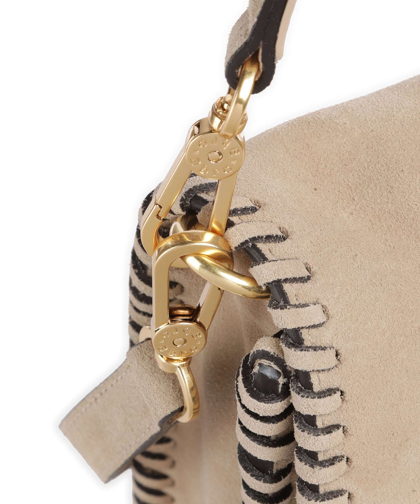 Abro Suede Temi Stitch Shoulder bag natural