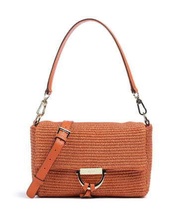 Abro Raffia Temi Olkalaukku orange