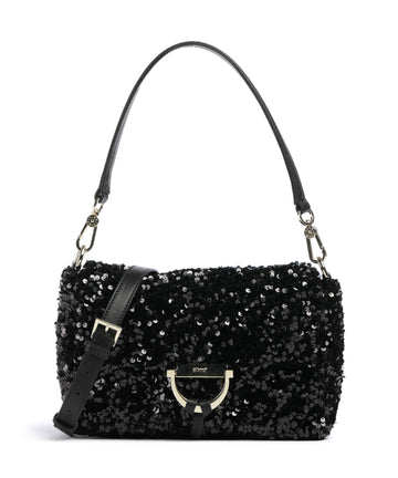 Abro Sequins Temi Olkalaukku black/gold