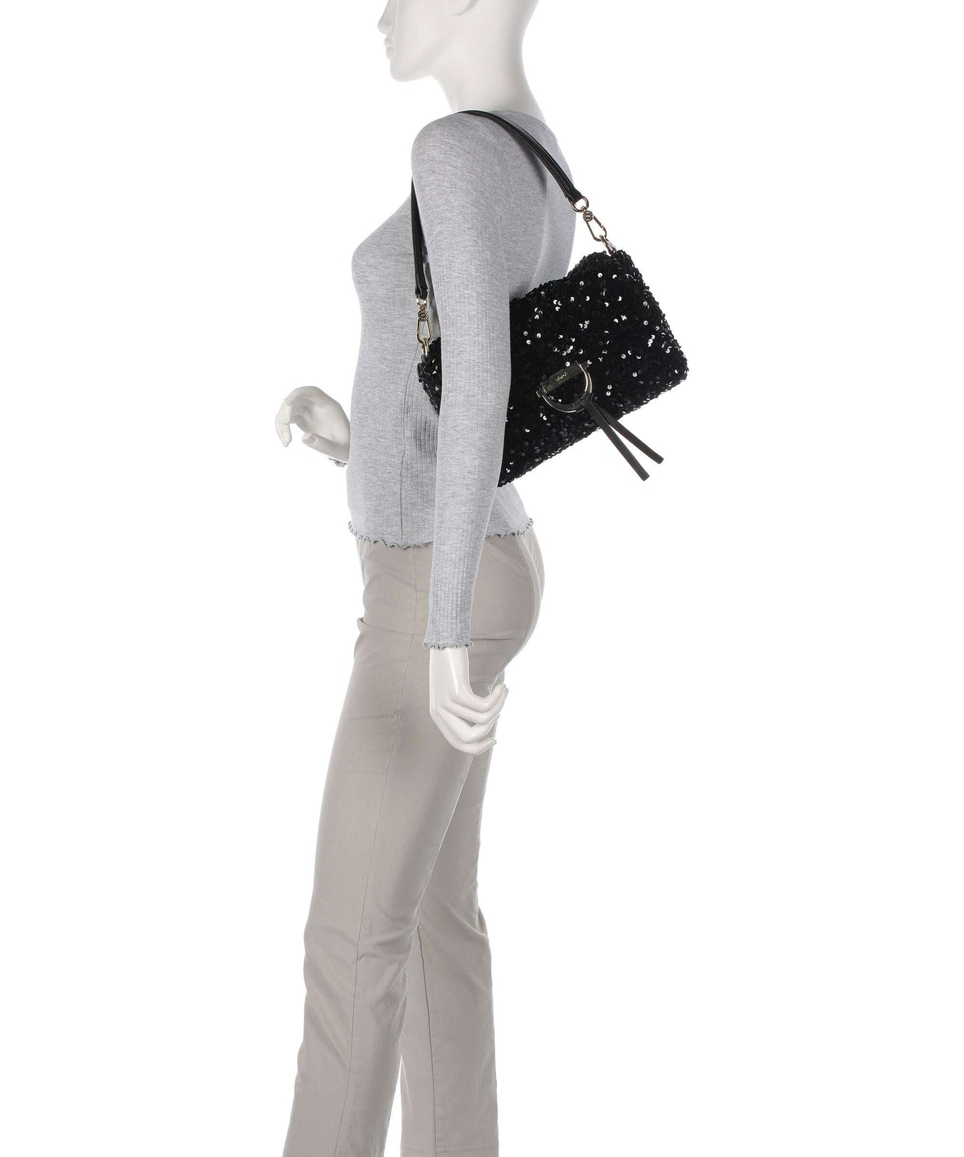 Abro Sequins Temi Shoulder bag black/gold