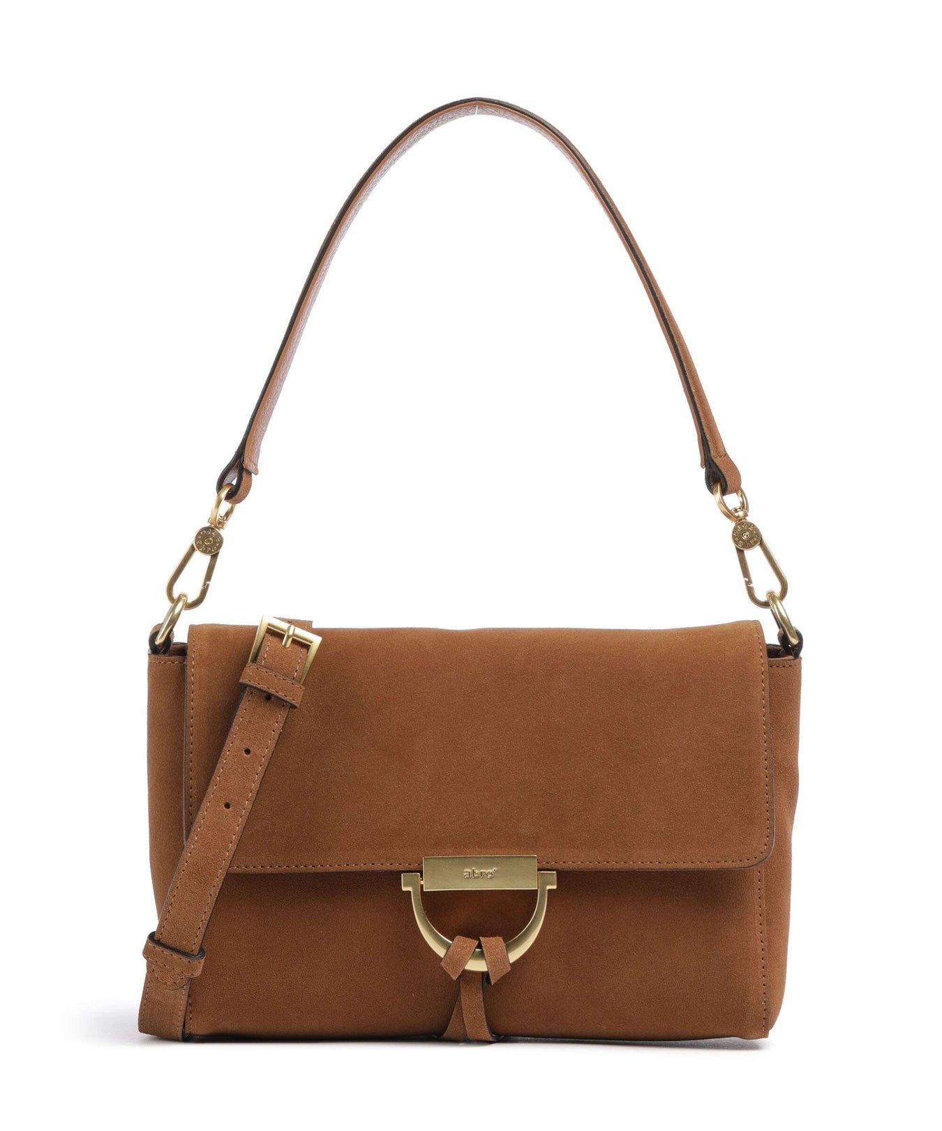 Abro Suede Temi Shoulder bag cuoio