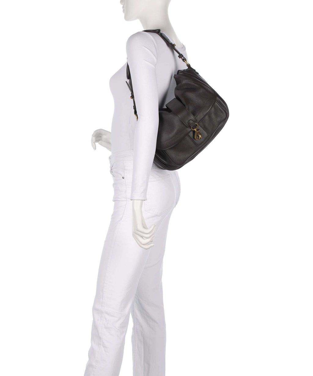 Abro Dalia Star Saddle Hobo bag dark brown