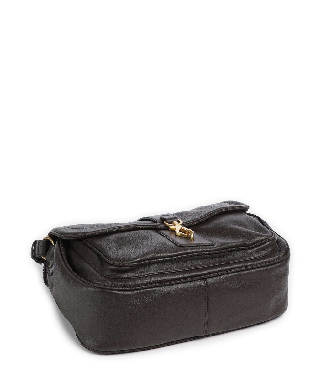 Abro Dalia Star Saddle Hobo bag dark brown