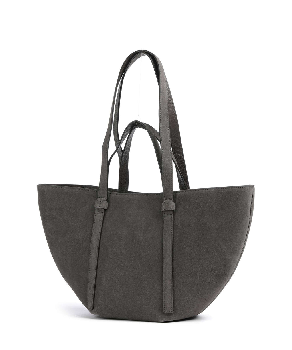 Abro Suede Cosmo Medium Tote bag grey
