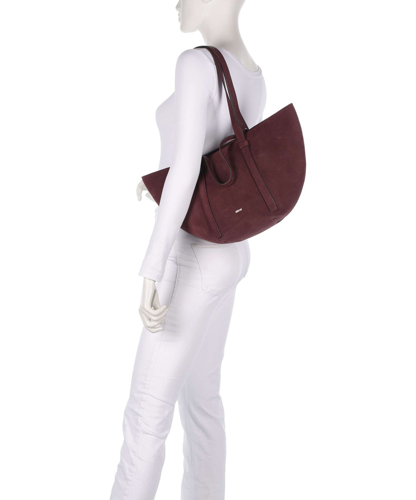 Abro Suede Cosmo Medium Tote bag bordeaux
