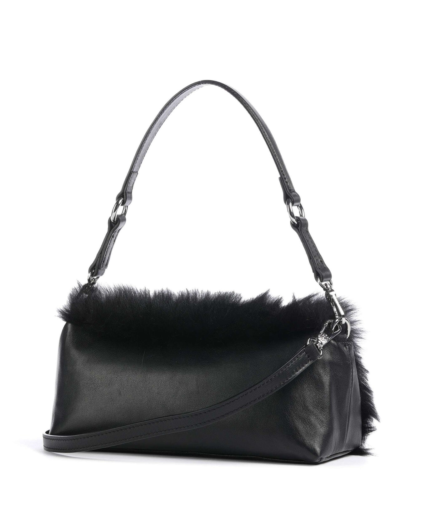 Abro Shearling Mila Shoulder bag black/nickel