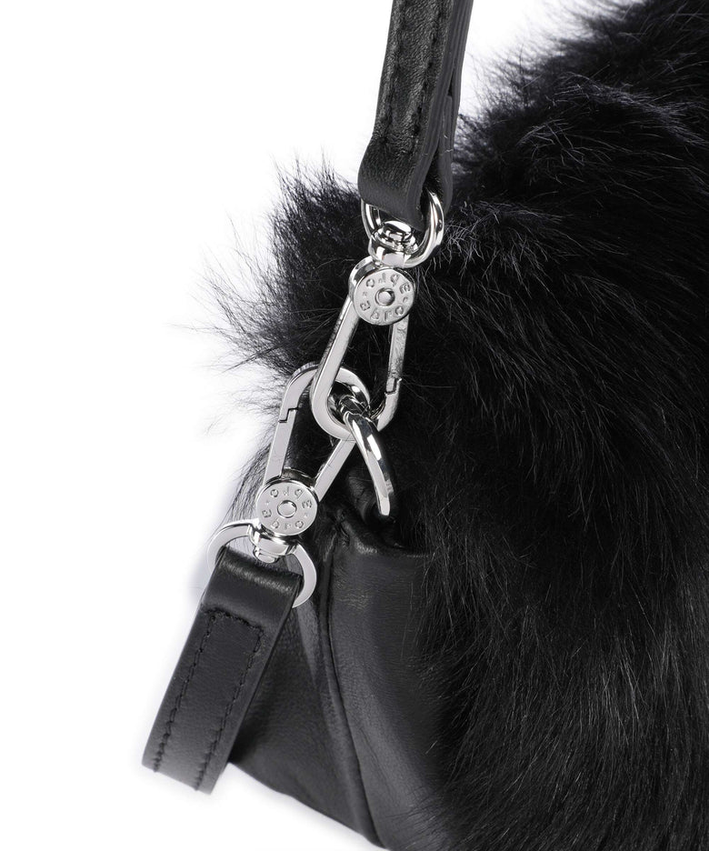 Abro Shearling Mila Shoulder bag black/nickel