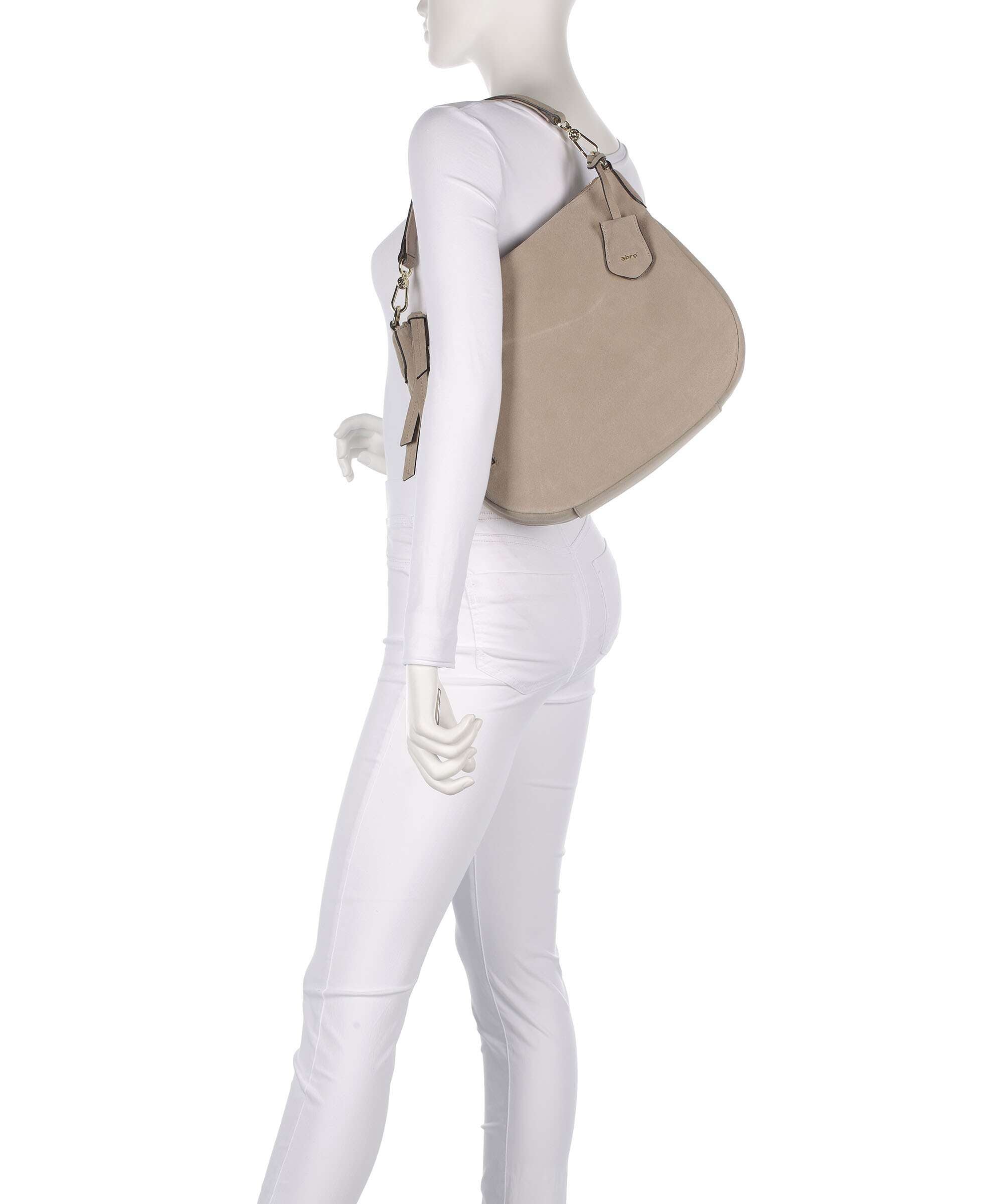 Abro Suede Juna Small Hobo bag siena