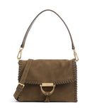 Abro Suede Temi Stitch Olkalaukku military
