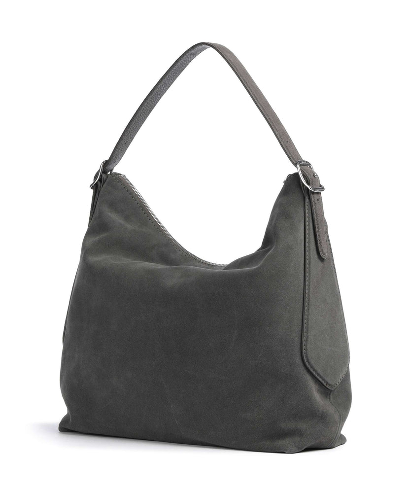Abro Suede Carina Hobo bag grey