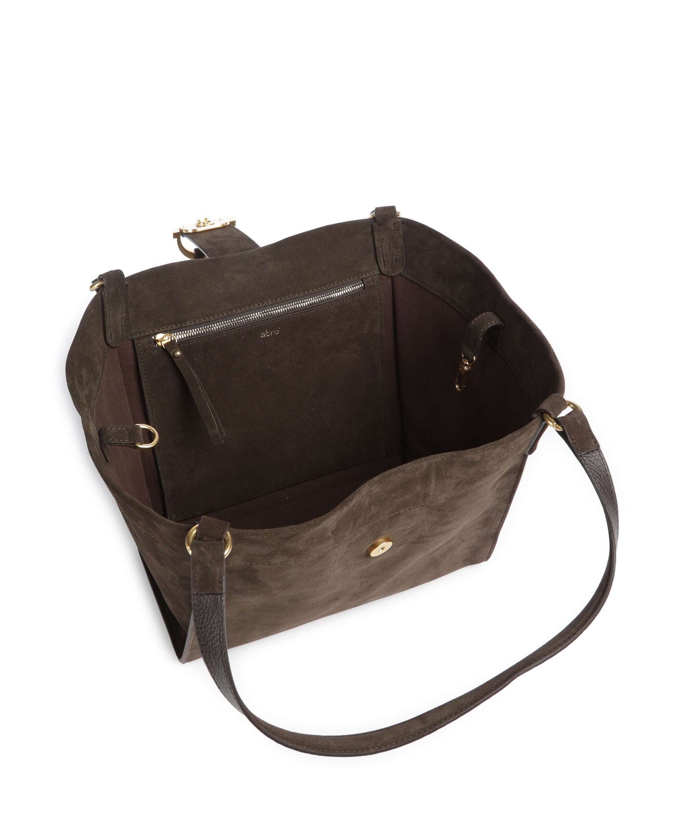 Abro Suede Temi Tote bag dark brown