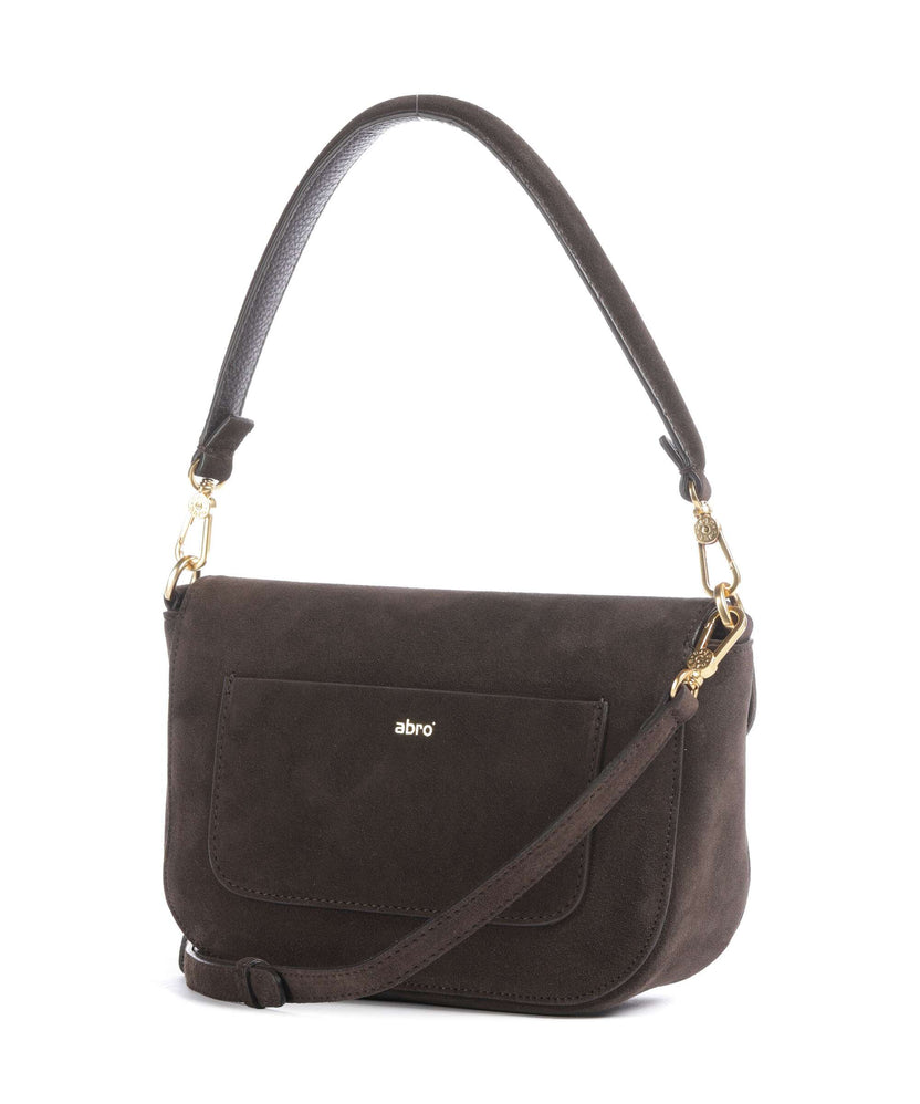 Abro Suede Camilla Shoulder bag dark brown