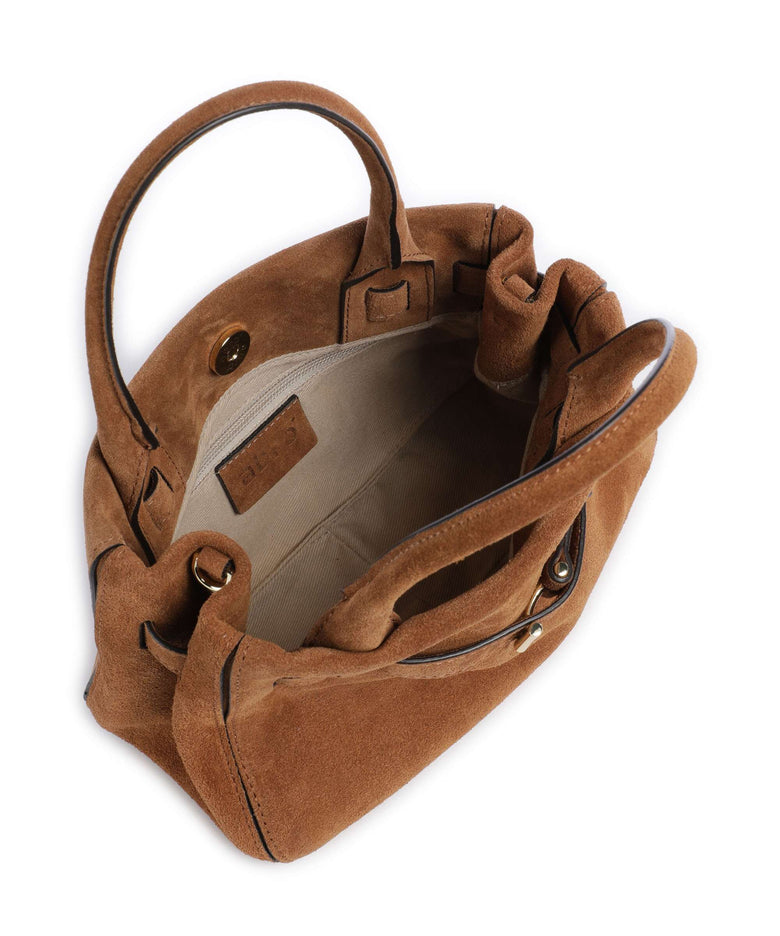 Abro Suede Jill Handbag cuoio